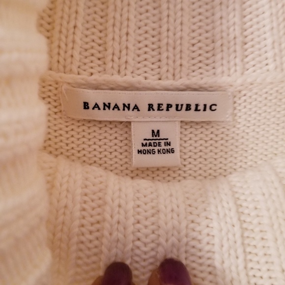 Banana Republic❤Cream Turtleneck Cowl Neck Sweater - Picture 4 of 7